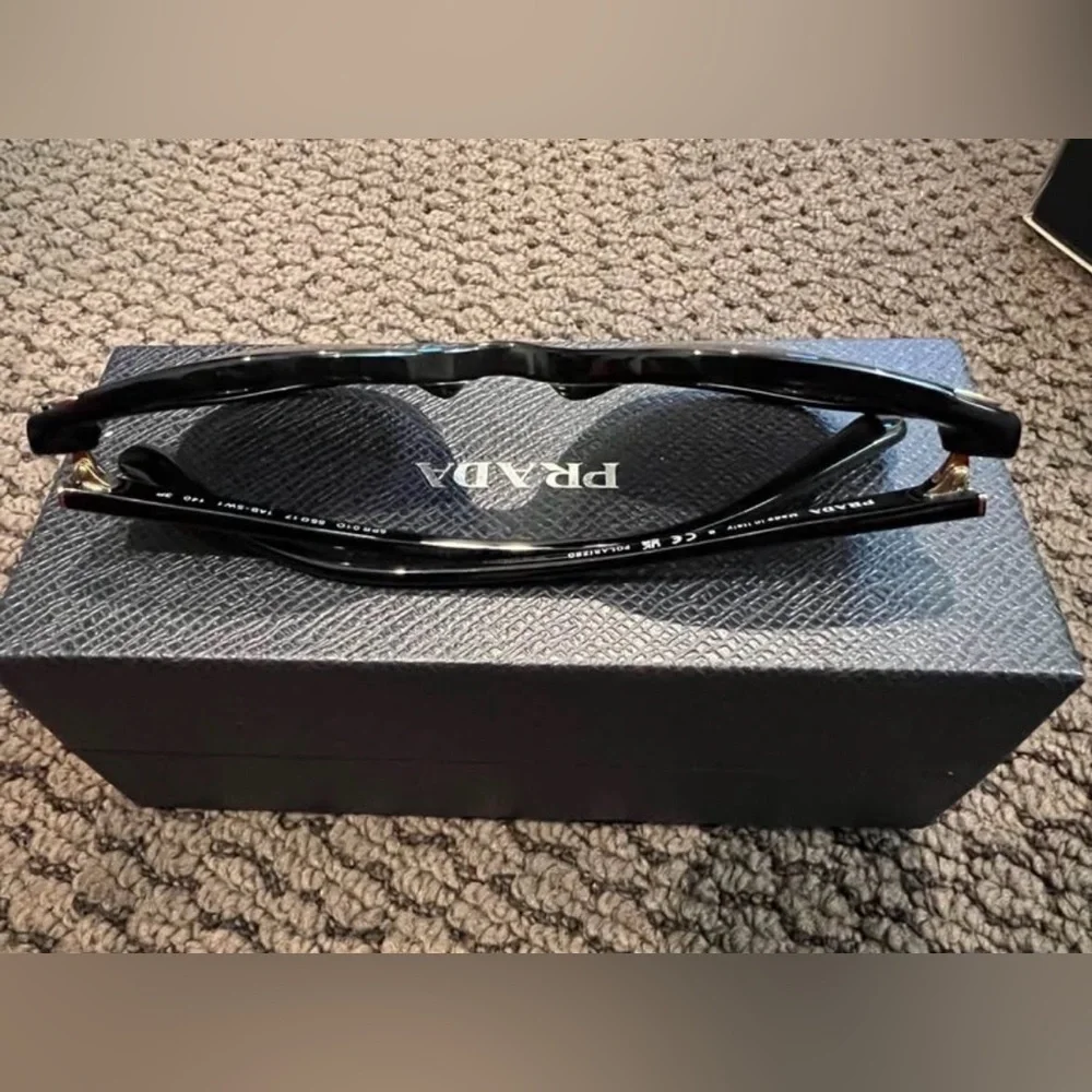 Prada Elegant Black Sunglasses for Women Style SPR 010 - Picture 3 of 8